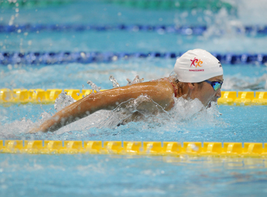 女子50mバタフライと女子100m自由形で、大会新記録で優勝した池江璃花子選手（ルネサンス亀戸）