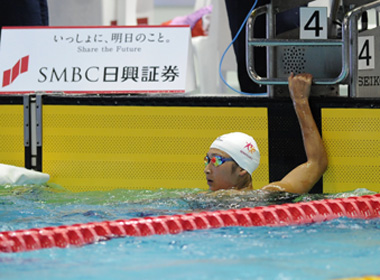 女子50m自由形で、日本新記録を樹立した池江璃花子選手（ルネサンス亀戸）